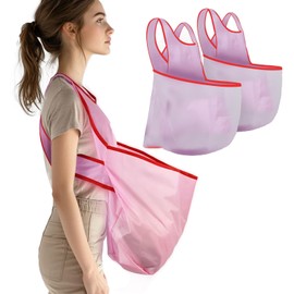 Sahunfri 2 Pcs Laundry Apron With Pouch,Wearable Laundry Apron With Large Pocket,Portable Clothes Drying Apron,Washing Apron For Clothes