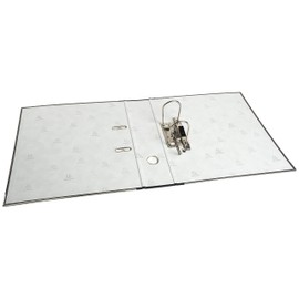 Exacompta 53681E Recycled Folder Cloud Marble 8 cm Wide DIN A4 Maxi Black Spine Ring Binder Letter Folder Office Folder Cardboard Folder Blue Angel