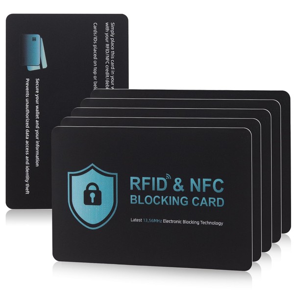 RFID Blocking Card, Contactless NFC Debit Credit Card Passport, Entire