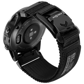 Bandletic Compatible with Garmin Fenix 8 43mm Watch Band, 20mm Quick Fit Rugged Nylon Strap with Magnetic Fidlock V-Buckle for Fenix 7S Pro/6S/5S Plus/Instinct 2s E 40mm/Epix 2 Pro 42mm, M-Black