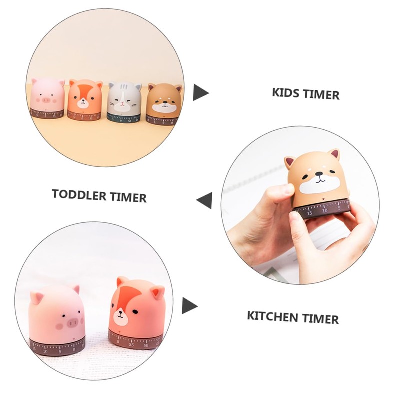 ABOOFAN 2pcs Timer Mechanical Countdown Timer with Loud Alarm for