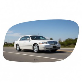 Burco 2838 Flat Driver Side View Power Mirror Glass, Fits Lincoln Town Car 1998-2011, EC Fit Over Replacement for Auto-Dimming and Non Auto-Dimming Mirrors, Smooth Edges for Safety