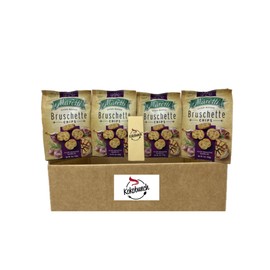 All Natural Bruschette Bruschetta Vegan Cracker Bruschettini Chips 4 PACK (5oz, Roasted Garlic)