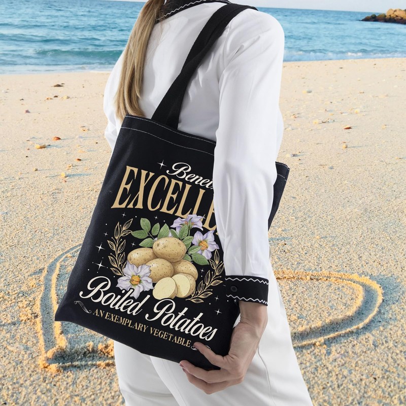 TSOTMO Novel Lover Gift Funny Literary Excellent Boiled Potatoes Tote