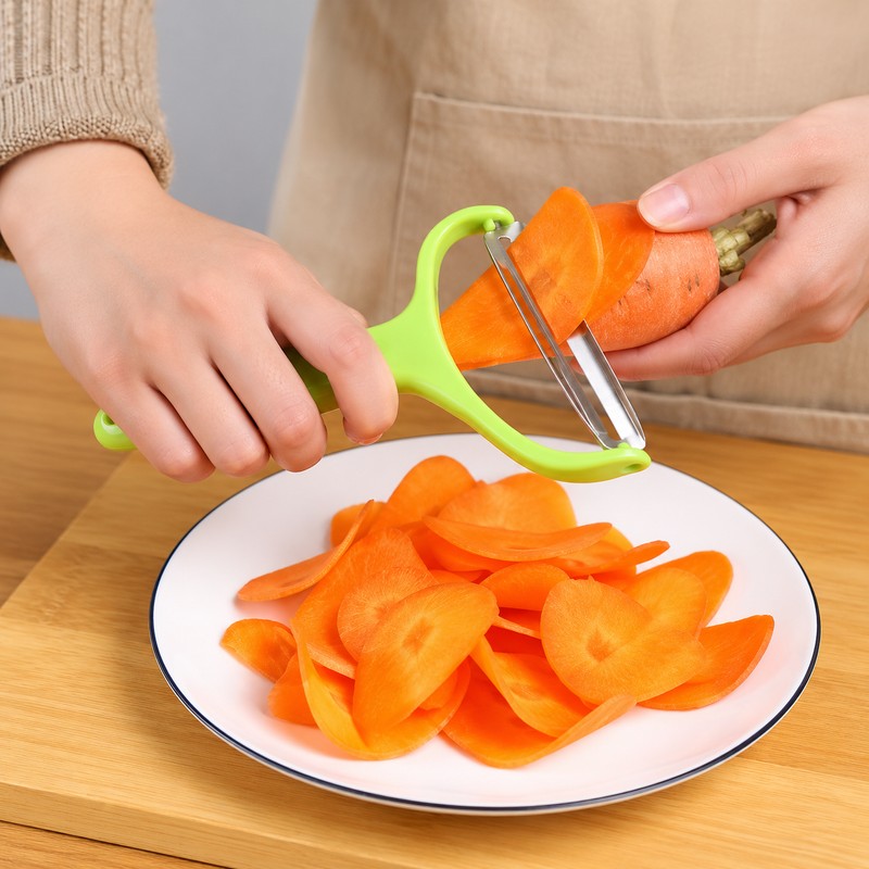 3-Piece Wide-Mouth Vegetable Grater Set with Stainless Steel Blades for