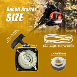 Retepif Recoil Starter Pull Start with Starter Claw for Redmax Echo Husqvarna 350BF 350BT 150BT 150BF Backpack Blower A051001520 502843101