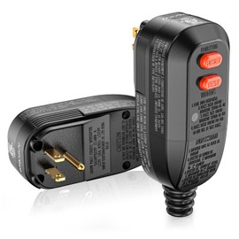 OAONAN GFCI Replacement Plug Assembly Auto Reset 15 Amp 3 Prongs, 5 Years Warranty, Ground Fault Circuit Interrupter Safety Plug for Pressure Washer, Hot Tub, Air Conditioner, Hair Dryer