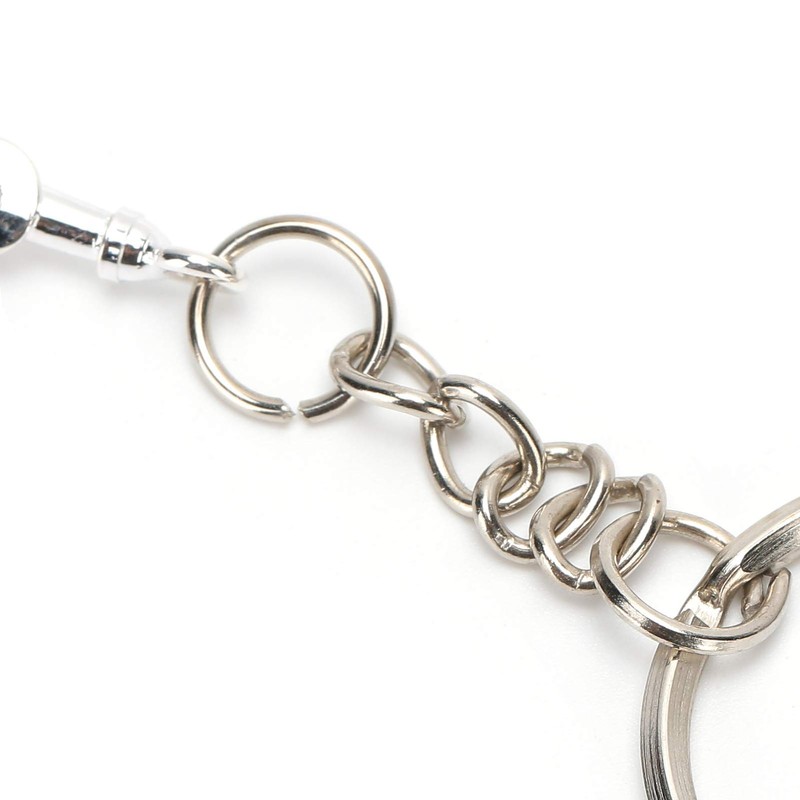 Flute Design Keyring Musical Instrument Ornament Silver Colour for Wallet,