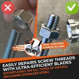 THORVALD 2X Deburring External Chamfer Tool with Tungsten Carbide Blade - Deburr Tool for All Thread, All Metal Rod, Pipe, PVC, 3D Printing - 1/8" to 3/4" Diameter (3~19mm) User Guide + Video Tutorial