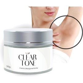 Crema Corporal Despigmentante - Clear Tone 50g.- Manchas Solares, Manchas por Edad, Desequilibrios hormonales, Hiperpigmentacion - Con Vitamina E, Retinol, Elastina, Karité, Árbol de Té, y Caléndula. - Codos, Rodillas, Tobillos, Axilas, Rostro y Manos.