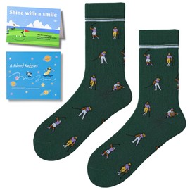 afunnykaggles Gifts For Golfer,Golf Socks and Golf Gifts Card for Men,Birthday Thanksgiving Day Chrismas For Golfer