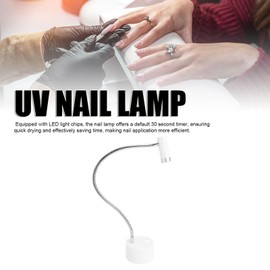 LED Lampe Gelnägel, Kabellos USB Gel Nagellampe Drehbar Gooseneck mit Berührungssteuerung für Nagellack, 30s zum Aushärten von Nagelkleber, 2h Akkulaufzeit