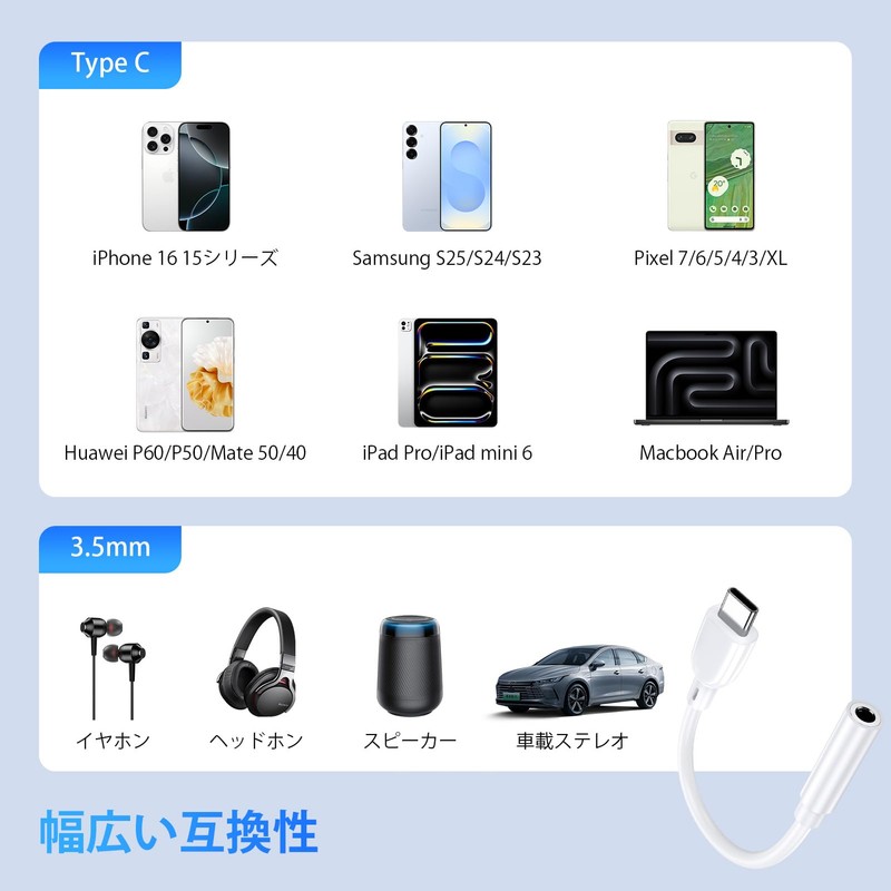 CebKit USB-C & 3.5mm Earphone Jack Converter, Type C Earphone