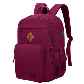 KEOFID Laptop Backpack for Men Women, Large School Backpack for Boys, Girls and Teenagers, Anti-Theft Computer Backpack, 15.6 Inch Laptop, Hand Luggage Backpack, burgundy, Rucksack Backpacks