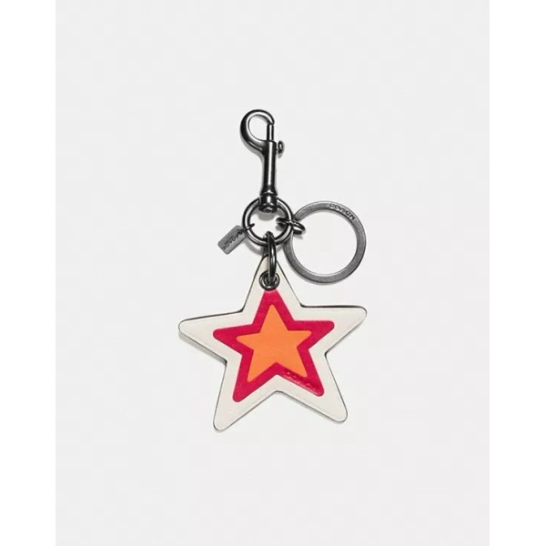 Coach NWT Coach F56750 Leather Star Bag Charm /Keyring/ Keyfob