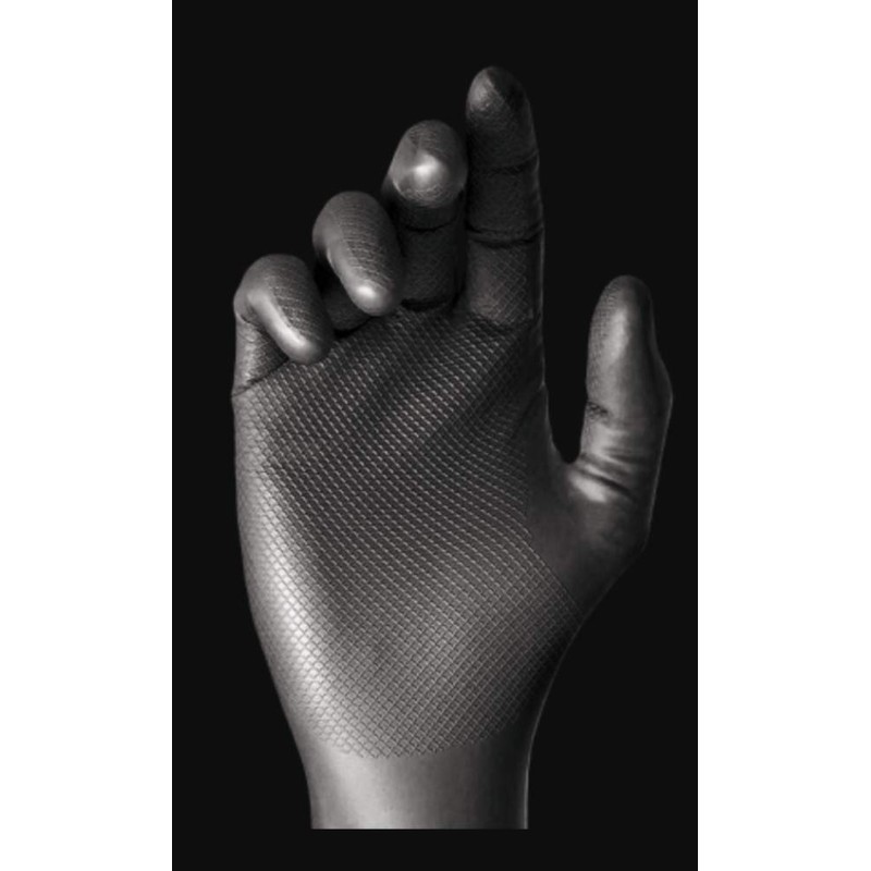 Juba – Glove gripazz Nitrile Ambidextrous Black Size XL