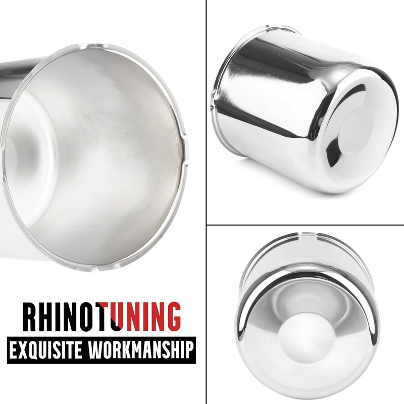 RTRHINOTUNING 4.88 in Trailer Wheel Center Caps Push Through Center