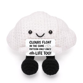 A AIFMAY Storm Black Cloud Plush, Positive Emotional Cloud Doll, Perfect Encouraging Graduation & Birthday Gift for Adults Nature Lovers (White)