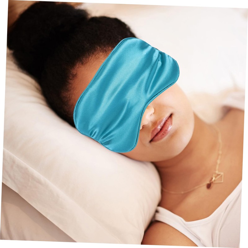 SAFIGLE 4pcs Faux Silk Eye Mask Double Sided Satin Sleep