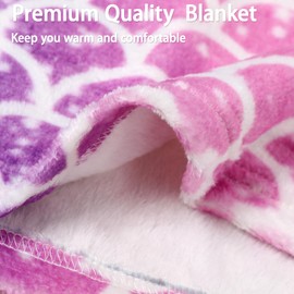 Dtiaagto Mermaid Tail Blanket for Girls, Soft Flannel Portable Mermaid Blanket for Children, Cuddly Sleeping Bags, Living Room, Sofa Blanket, Birthday Gift (55 x 20 Inches)