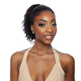 Mane Concept Human Hair Ponytail Pristine PRPE 06 Deep Wave Drawstring Ponytail 12" (NATURAL)
