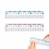 MircTuDou 定規 15cm 2 本セット 小学生 中学生 男女通用 方眼目盛り 波線エッジ