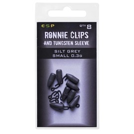 ESP Ronnie Clips And Tungsten Sleeve Silt Grey Qty 8 (Small)