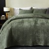 Powdion Velvet Quilt King Size, Oversized Bedspread Quilted Bedding Set,