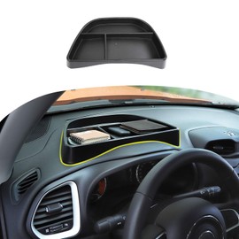 JeCar Dash Tray Organizer Storage Fit for Jeep Renegade 2015-2023 Center Console Orangizer