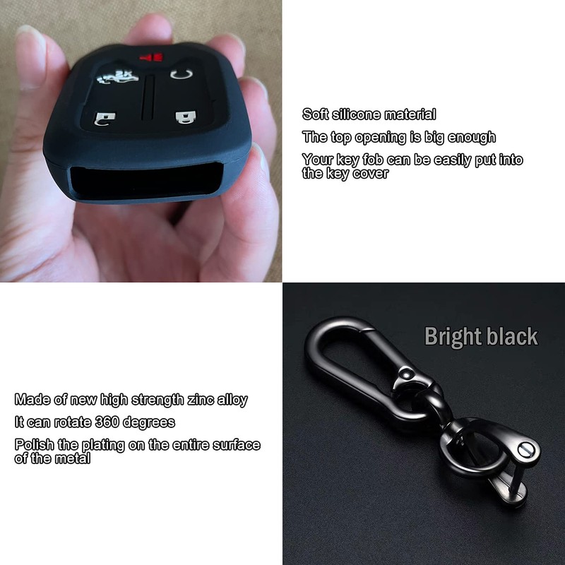 TANDRIVE 2PCS Silicone Smart Key Fob Case Cover for 2023