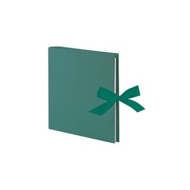 Rössler Photo Albums Ring Binder with Bow | Photo Album for Gluing | Photo Album for DIY | Gift Wedding | Photo Album White Pages | 290 x 290 mm | 1 Piece | Colour: Green | Blue | Opal