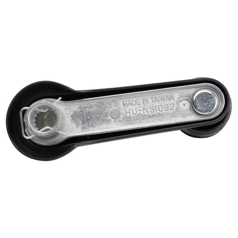 TRQ Metal Reinforced Front Window Crank Handle Set Black Driver
