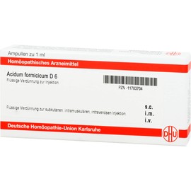 DHU Acidum formicicum D6 ampoules, pack of 8 ampoules