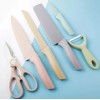 millerhous Set Kit Cuchillos Chef Recubrimiento Cerámica Colores Pastel