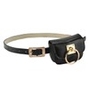 White Fang BT493 Women's Belt, Leather, Pouch, Pin Belt, Simple,