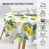 Lemon Tablecloth Round 60 Inches for Spring Summer Yellow Lemon