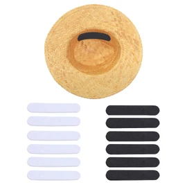 ZZLBZN Hat Size Reducers, 10Pcs Sizing Tape, Inserts to Make Smaller, Black and White Sweatband for Caps, Adjust Headgear Girth