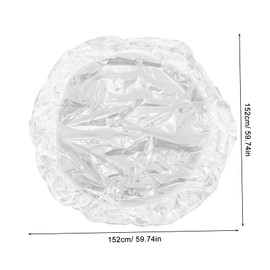 Ciieeo Elastic Edged Round PVC Table Cover 60 Inch Waterproof Table Protector Clear Plastic Tablecloth for Indoor and Outdoor Parties Weddings Dining