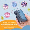 LAKWAR 60x-120x Mini Pocket Microscope for Kids Adults, Portable Handheld