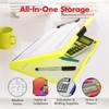 Dexas Slimcase 2 Storage Clipboard with Side Opening, Neon Yellow