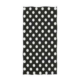 Naanle Cute Polka Dot Pattern Soft Absorbent Guest Hand Towels for Bathroom, Hotel, Gym and Spa (16 x 30 Inches,Black White)