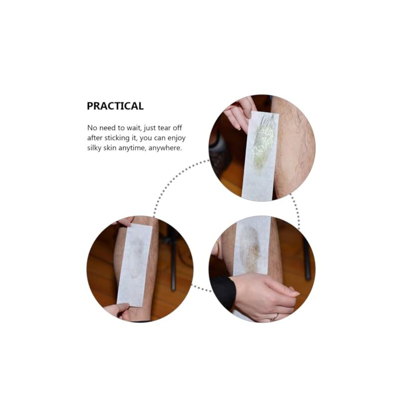 200 Piezas Tiras de Cera Facial y Corporal de Papel