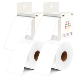 PARLAIM 3x5 inch Rectangle Color Code Stickers, 1000PCS 4 Rolls Square Adhesive Inventory Label, White