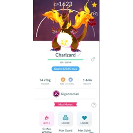 Pokémon Trade Go Non Shiny Gigantamax Charizard READ DESCRIPTION
