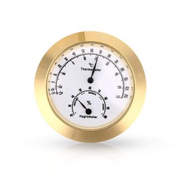 RuiJOTWAT Hygrometer Thermometer Humidity Gauge Moisture Temp For Violin Guitar Instrument Case Etc Meter Tool gold