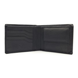 Lemasi Genuine Leather Minimalist Men's Wallet with RFID Protection Nappa Leather in Gift Box, black, Standard size, Classic