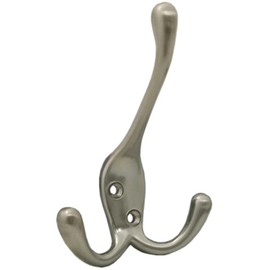 Stone Harbor Hardware Triple Robe Hook, 3-15/16" High, Multiple Projections, Satin Nickel
