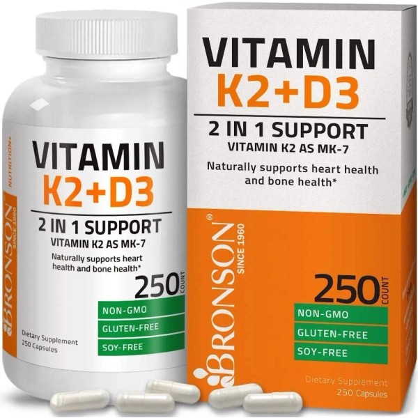 Vitamina K2 90mcg + D3 5000iu 2 En 1 250