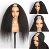 U Part Wigs Human Hair for Women Kinky Straight Human