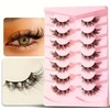 Fluffy Mink Faux Eyelashes, 20mm/0.787in, 28mm/1.1in, 16mm/0.63in, 8mm/0.315in